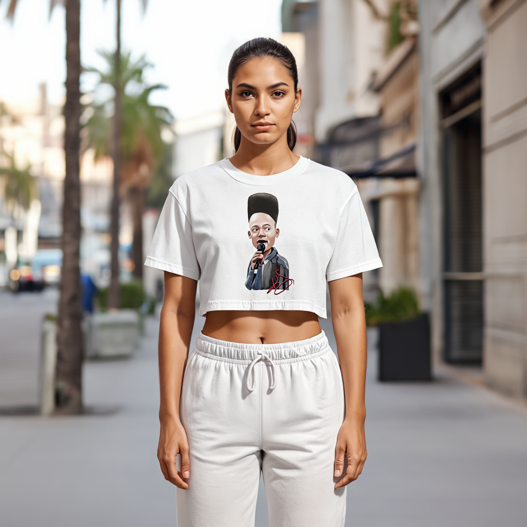 The "KID" Collection - Female Crop Top  Black or White