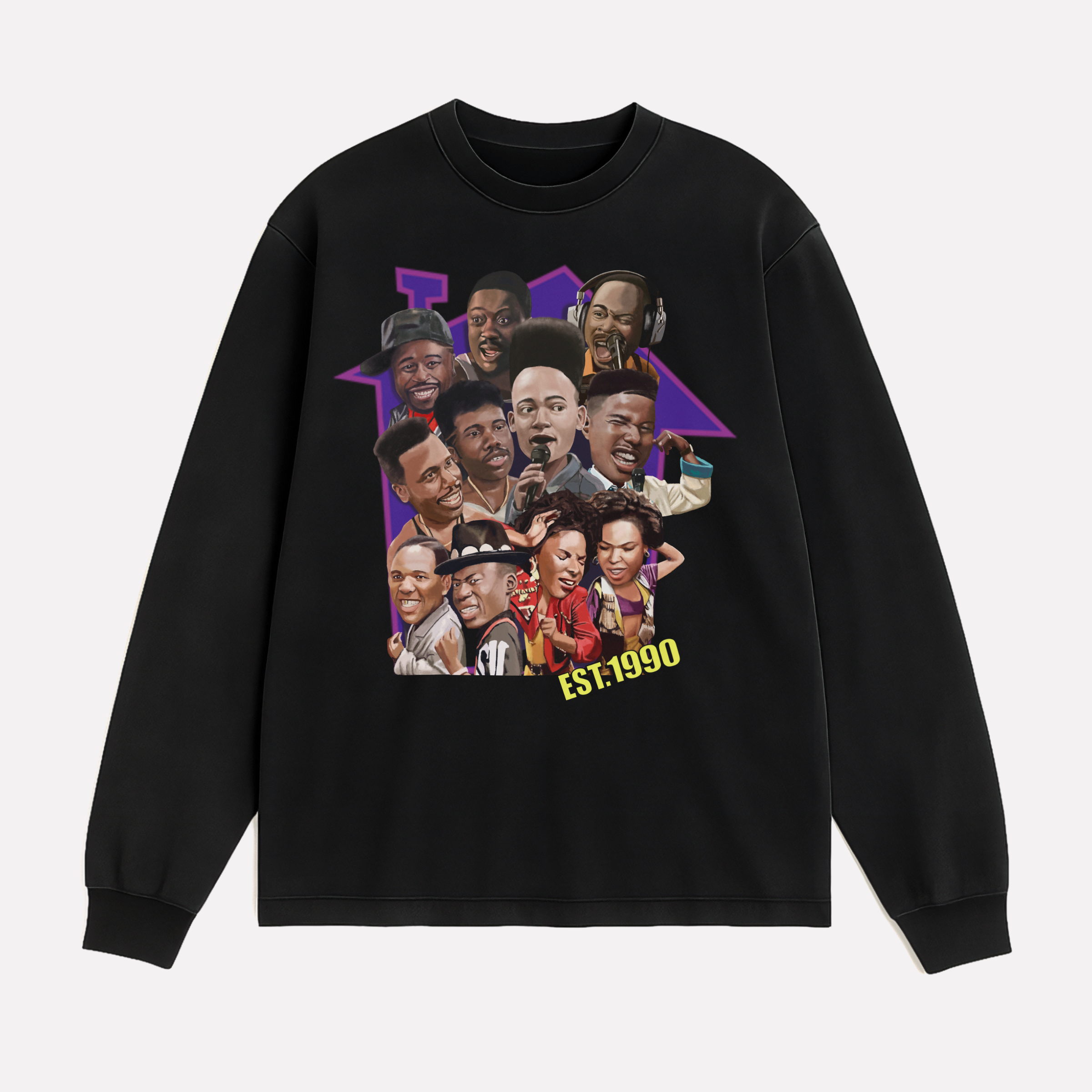 Retro - Heavy Jumbo Long Sleeve Tee (House Party 1990)