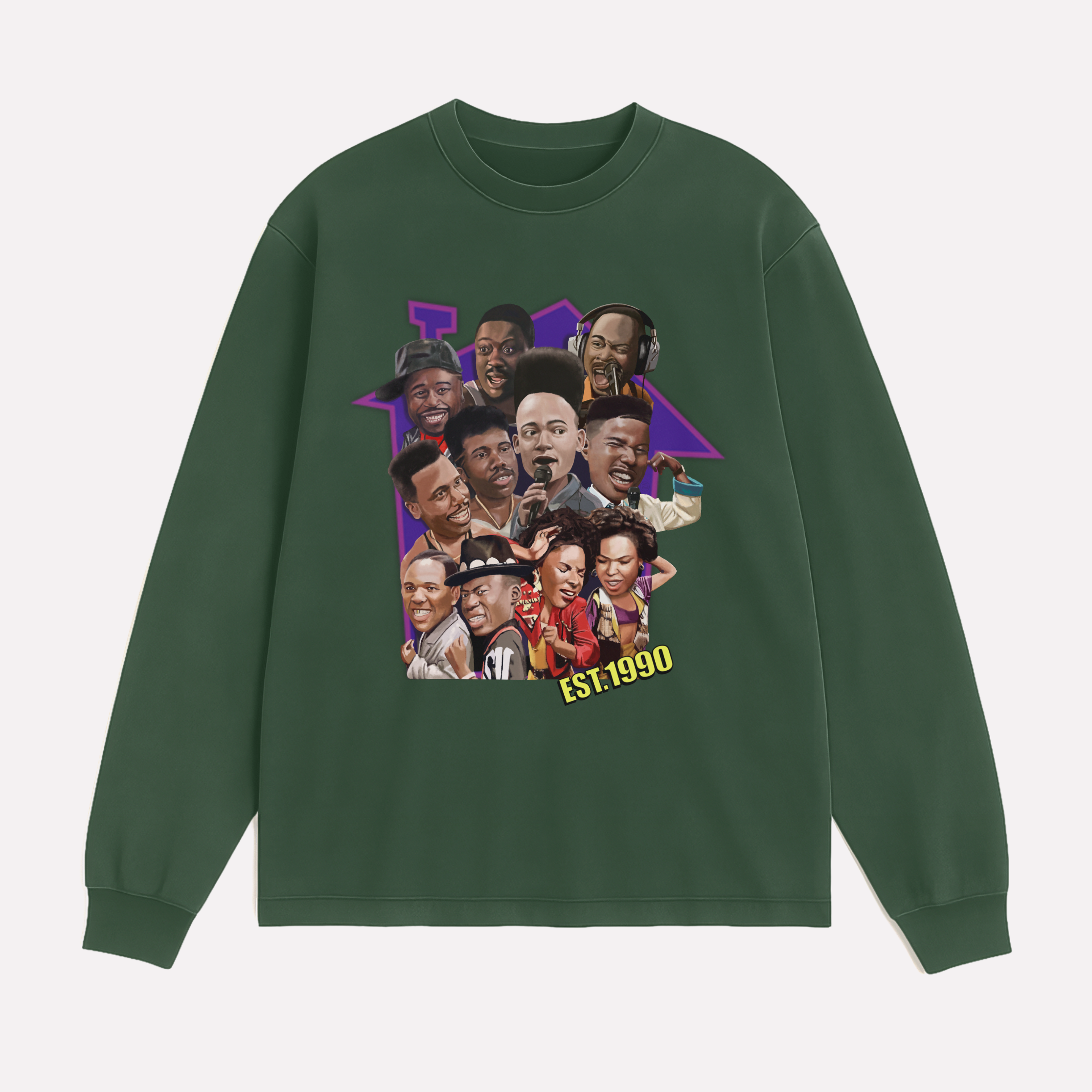 Retro - Heavy Jumbo Long Sleeve Tee (House Party 1990)