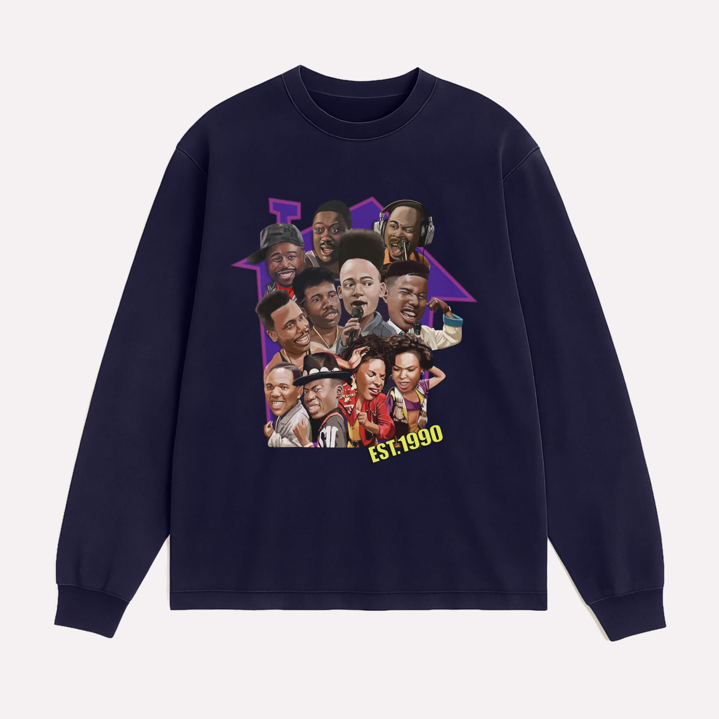 Retro - Heavy Jumbo Long Sleeve Tee (House Party 1990)