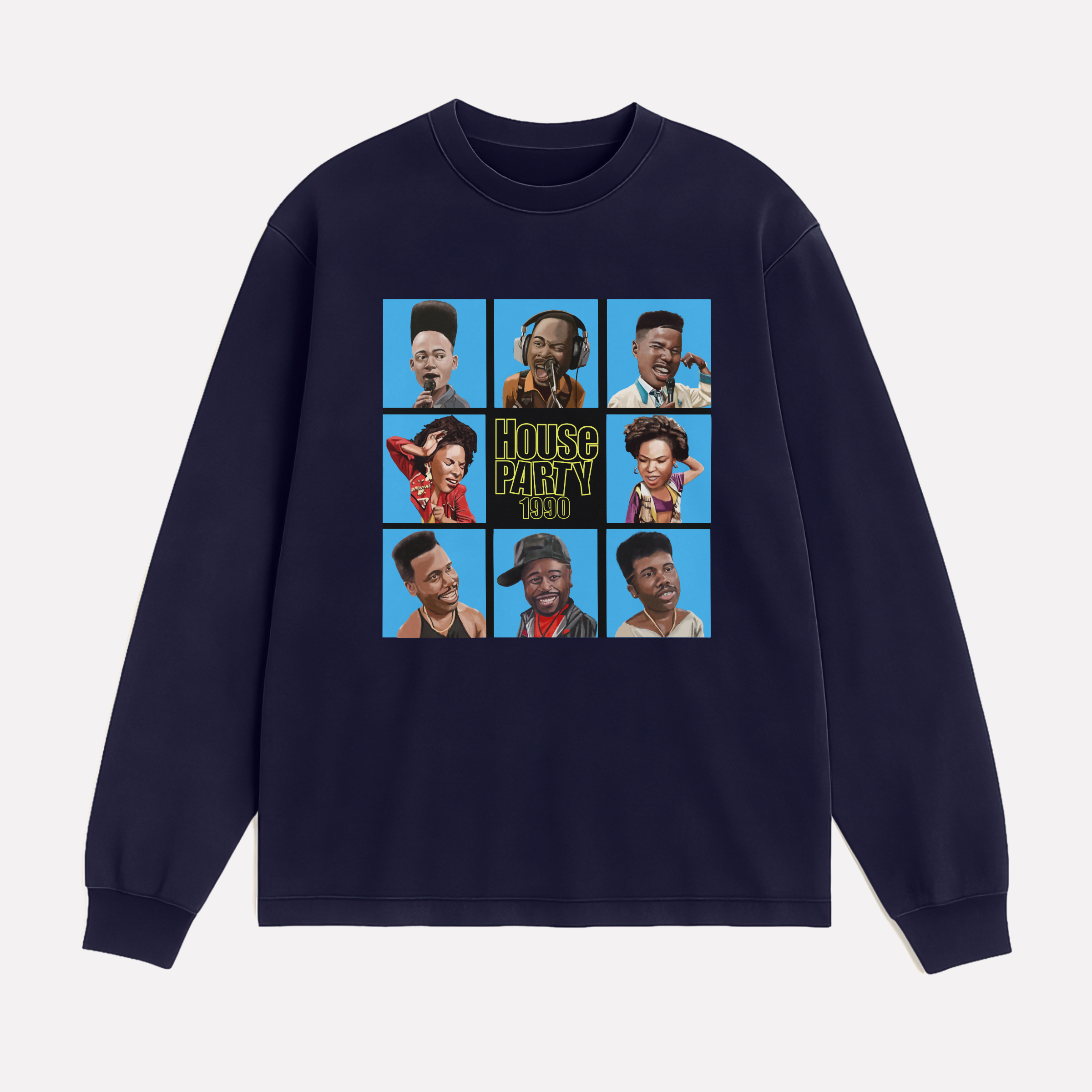 Retro - Heavy Jumbo Long Sleeve Tee (House Party Cast)