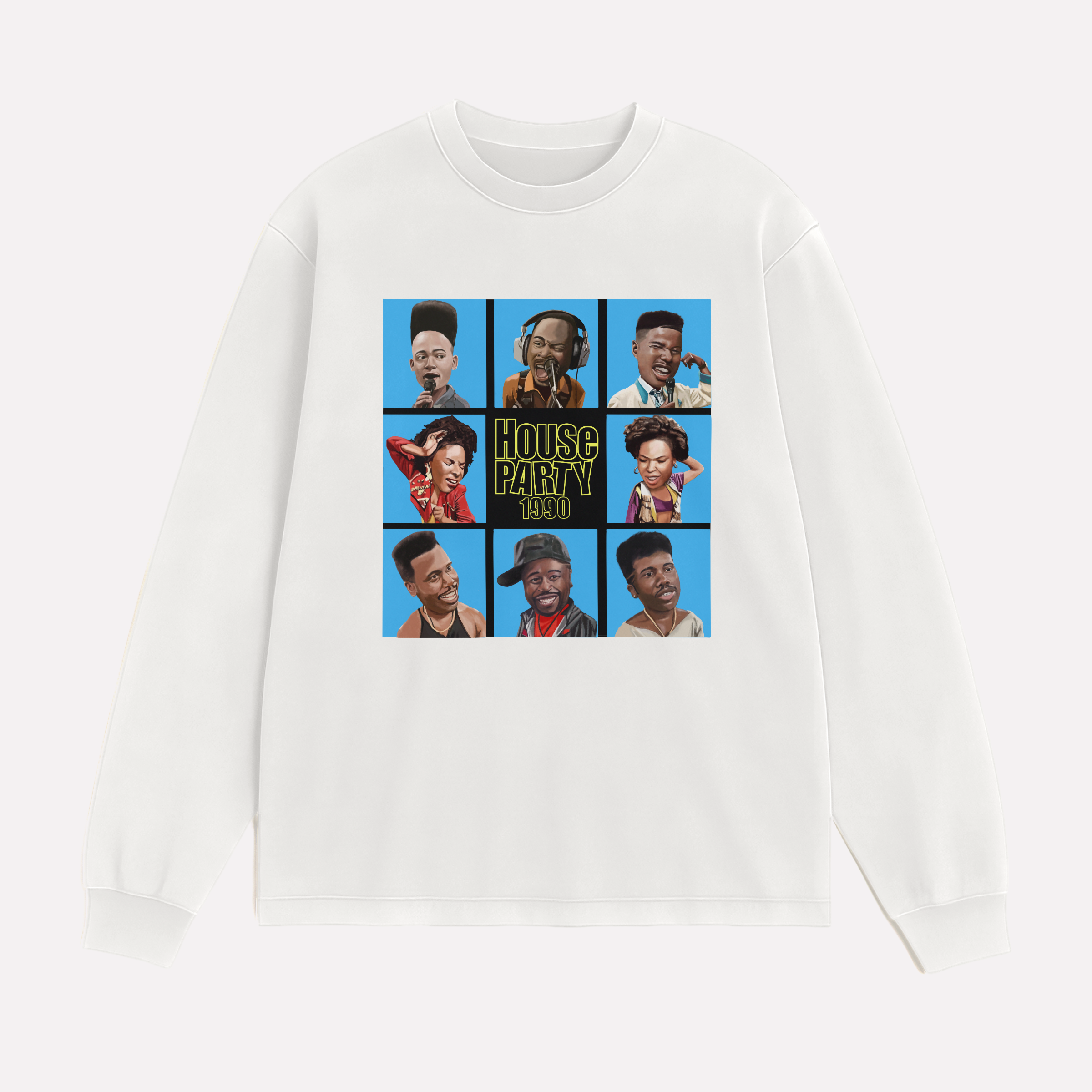 Retro - Heavy Jumbo Long Sleeve Tee (House Party Cast)