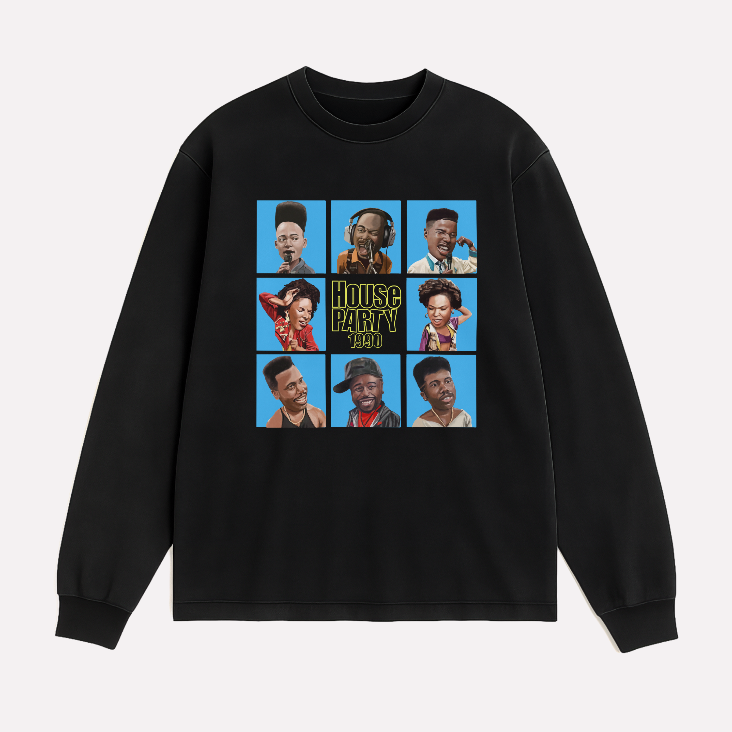 Retro - Heavy Jumbo Long Sleeve Tee (House Party Cast)