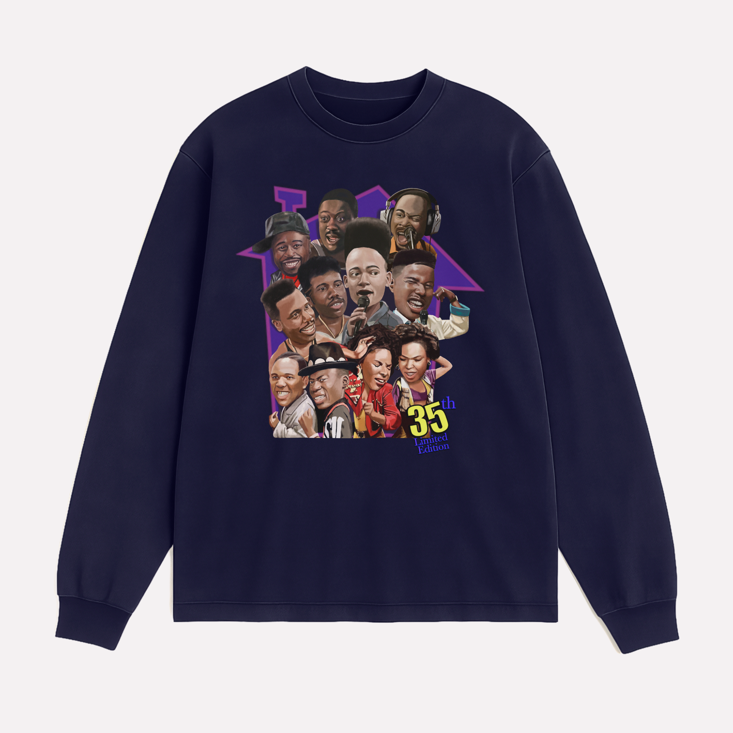 Retro - Heavy Jumbo Long Sleeve Tee (House Party 35th)