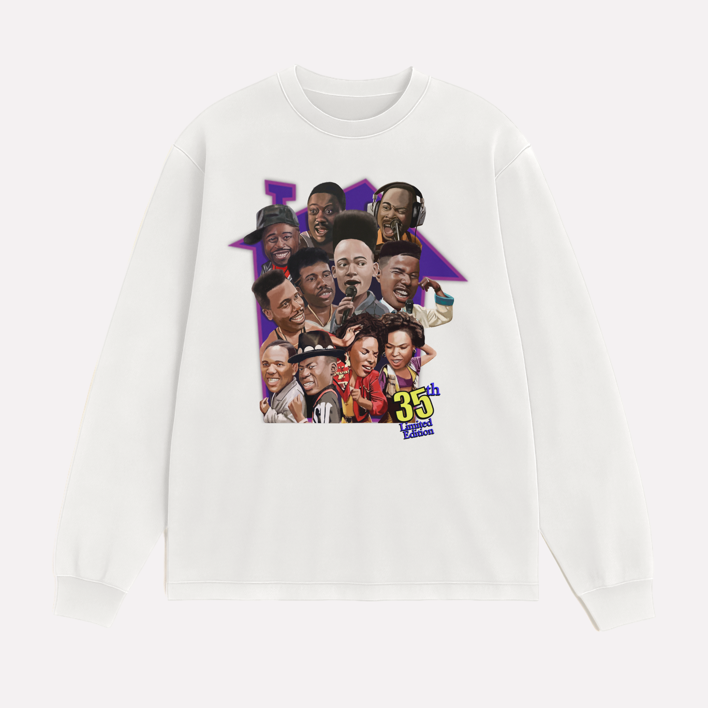 Retro - Heavy Jumbo Long Sleeve Tee (House Party 35th)