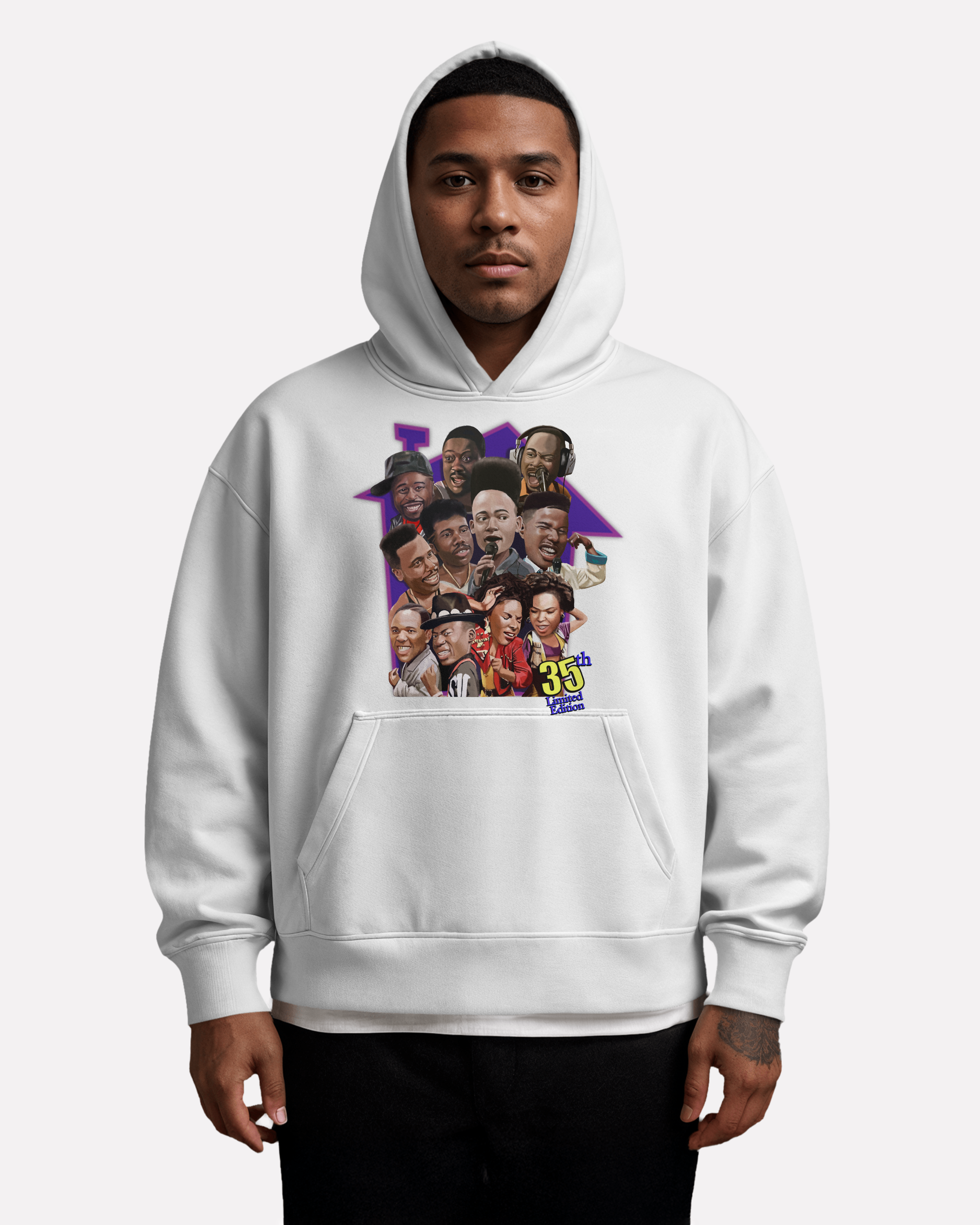 Limited Edition House Party 35th Single Sided - Oversized Premium Heavy Hoodie